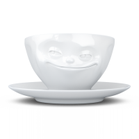 58 Fiftyeight - Kaffeetasse 200 ml - grinsend - weiß