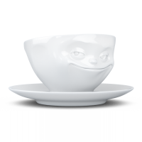 58 Fiftyeight - Kaffeetasse 200 ml - grinsend - weiß