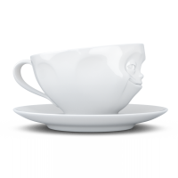 58 Fiftyeight - Kaffeetasse 200 ml - grinsend - weiß