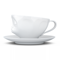 58 Fiftyeight - Kaffeetasse 200 ml - küssend - weiß