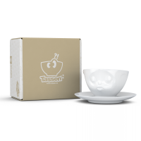 58 Fiftyeight - Kaffeetasse 200 ml - küssend - weiß