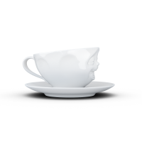 58 Fiftyeight - Kaffeetasse 200 ml - lachend - weiß