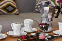 58 Fiftyeight - Espressobecher mit Henkel 80 ml - verschmitzt - weiß