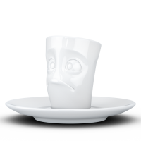 58 Fiftyeight - Espressobecher mit Henkel 80 ml - verdutzt - weiß