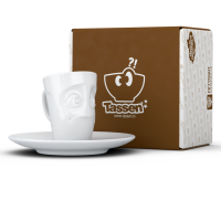 58 Fiftyeight - Espressobecher mit Henkel 80 ml - verdutzt - weiß