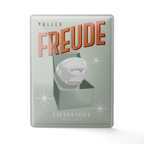 58 Fiftyeight - Blechschild - Voller Freude