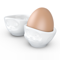 58 Fiftyeight - Eierbecher Set - glücklich & hmpff - weiß