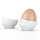 58 Fiftyeight - Eierbecher Set - glücklich & hmpff - weiß