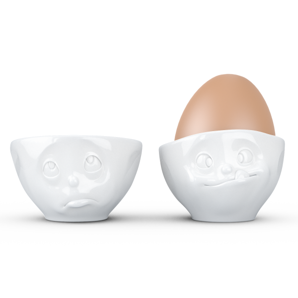 58 Fiftyeight - Eierbecher Set - och bitte & lecker - weiß