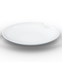 58 Fiftyeight - tiefer Teller 2er Set 24 cm - mit Biss - weiß