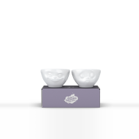 58 Fiftyeight - kleines Schälchen 2er Set 100 ml - küssend & grinsend - weiß