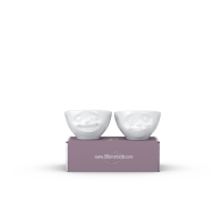 58 Fiftyeight - kleines Schälchen 2er Set 100 ml - lachend & lecker - weiß