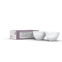58 Fiftyeight - kleines Schälchen 2er Set 100 ml - lachend & lecker - weiß