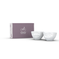 58 Fiftyeight - kleines Schälchen 2er Set 100 ml - lachend & lecker - weiß