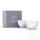 58 Fiftyeight - mittleres Schälchen 2er Set 200 ml - glücklich & och bitte - weiß