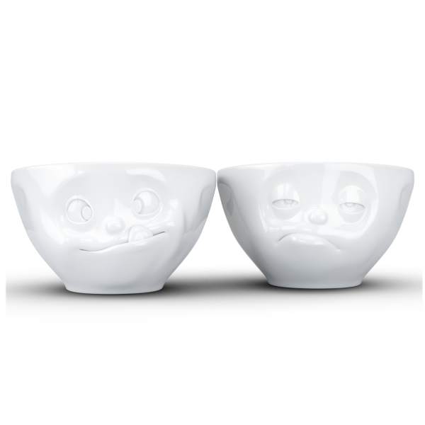 58 Fiftyeight - mittleres Schälchen 2er Set 200 ml - lecker & verpennt - weiß