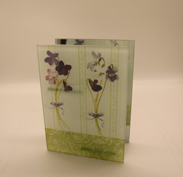 Teelichthalter aus Glas "Orchidee"
