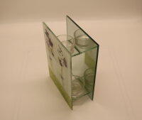 Teelichthalter aus Glas "Orchidee"