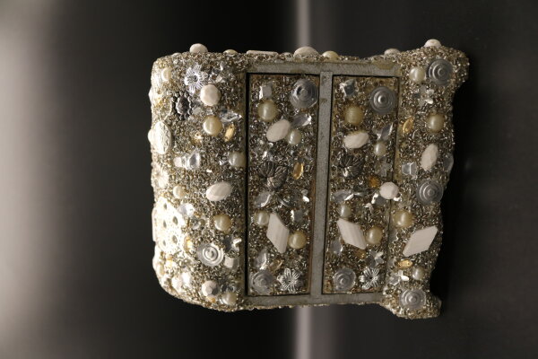 Schmuckkästchen groß silber-glitzernd
